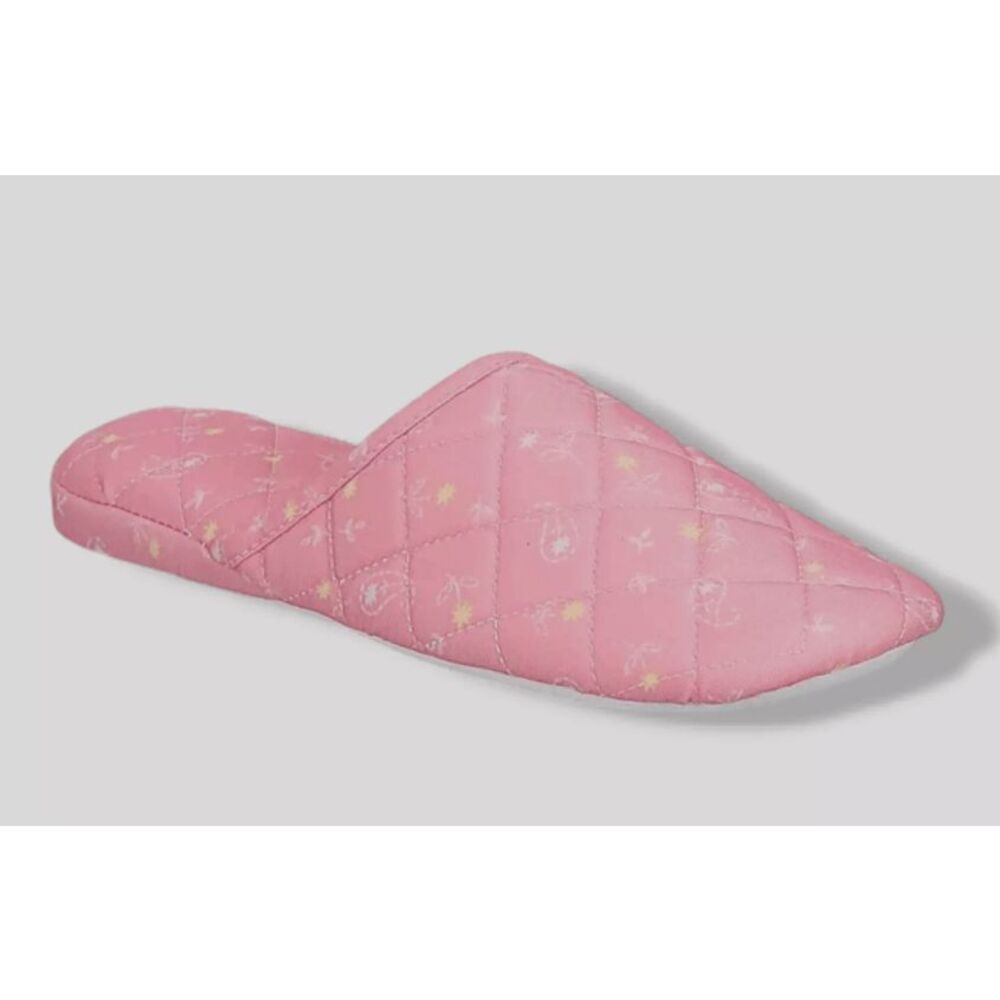 Charter Club NWT size 11-12 slippers quilted memory foam, pink house shoes